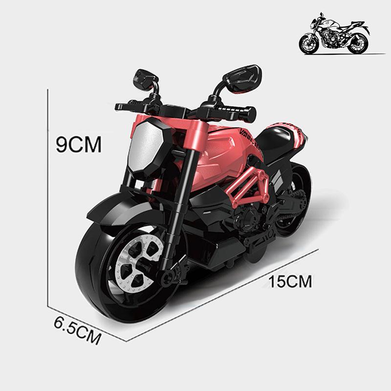 Çocuklar Ataletli Motosiklet Oyuncakları Erkekler Pedallı Vintage Geri Çekmeli Mini Motosiklet Modeli Sürtünme Güçlü Simülasyon Araba Oyuncakları Çocuklar İçin