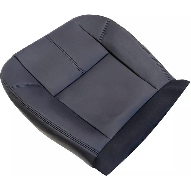 Driver or Passenger Bottom, #193 Black Leather Seat Cover Compatible with Chevy Silverado Avalanche Tahoe Suburban Compatible with GMC Sierra Yukon