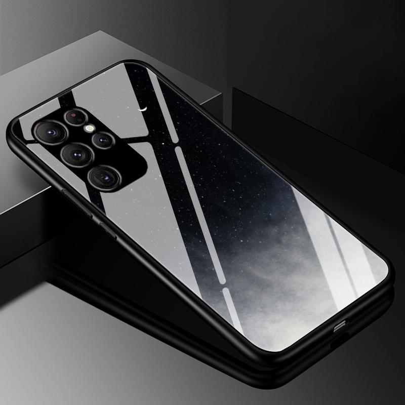 For Samsung S25 Ultra Case Cover Tempered Glass Cases for Samsung Galaxy S25 Ultra Luxury Hard Back Bumper S25Ultra S 25 Ultra