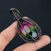 Tree Of Life Tri Color Labradorite Gemstone Handmade Pure Copper Wire Wrap Jewelry Pendant