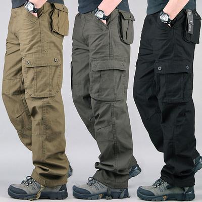 Multi-pocket Men's Work Trousers Loose Trousers Fat Plus Size Labour Insurance Leisure Straight Trousers