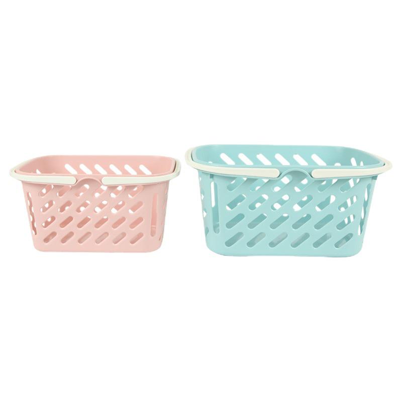 Multifunctional Plastic Tote Basket for Supermarket, Bathroom, Storage, and Groceries
