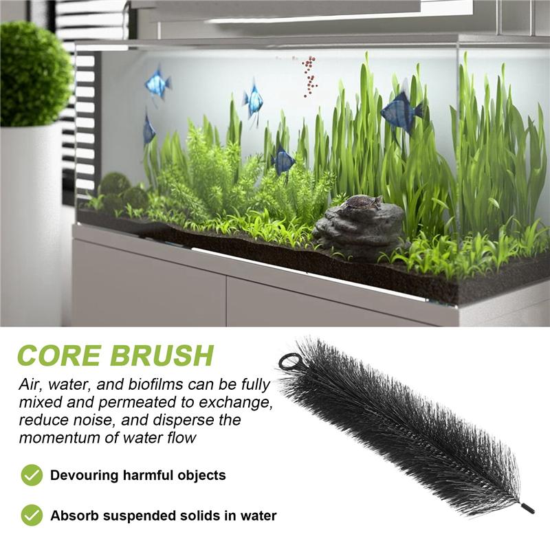 

AD23-10PCS Stainless Steel Core Brush Aquarium Filter Fish Tank Clean Tools Brush Pond Biochemical Filter Brush Filter чёрный