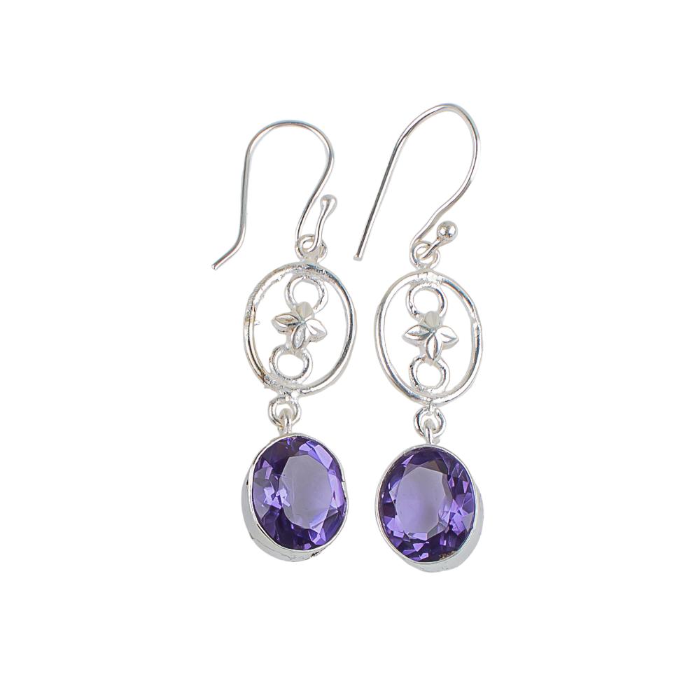 Iolith Edelstein 925 Sterlingsilber Schmuck Handgefertigte Ohrringe 2,00" Geschenk für Sie EE-17-9