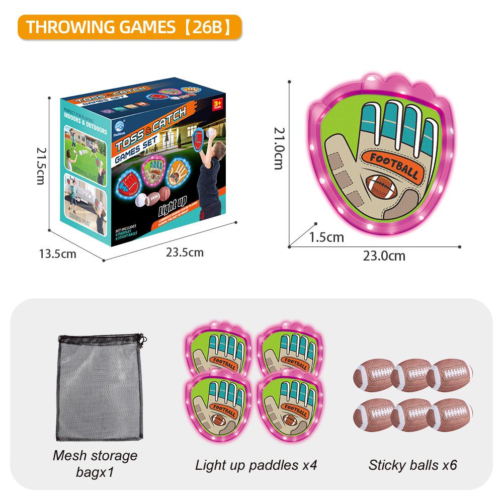 New Children'S Luminous Sticky Target Ball Series Toys Outdoor Leisure Party Parent-Child Interaction Surprise Holiday Birthday