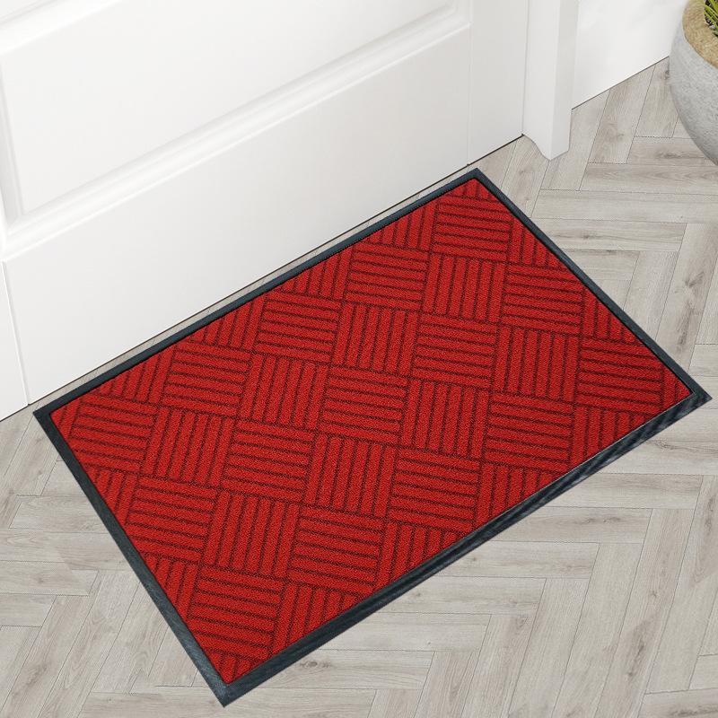 Geometric Anti-Slip Mud Wiping Door Mat - Wear-Resistant Rubber, Polypropylene