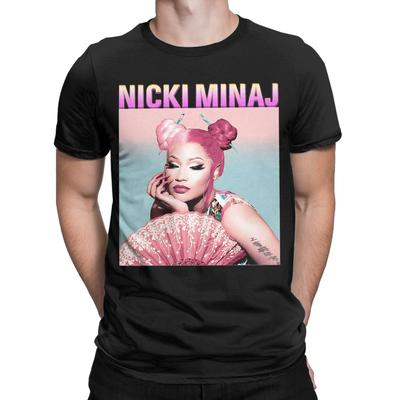 N-Nicki Minaj Retro Rap Collage Art Classic Funny 100% Cotton T-Shirt Tees Tops For Men