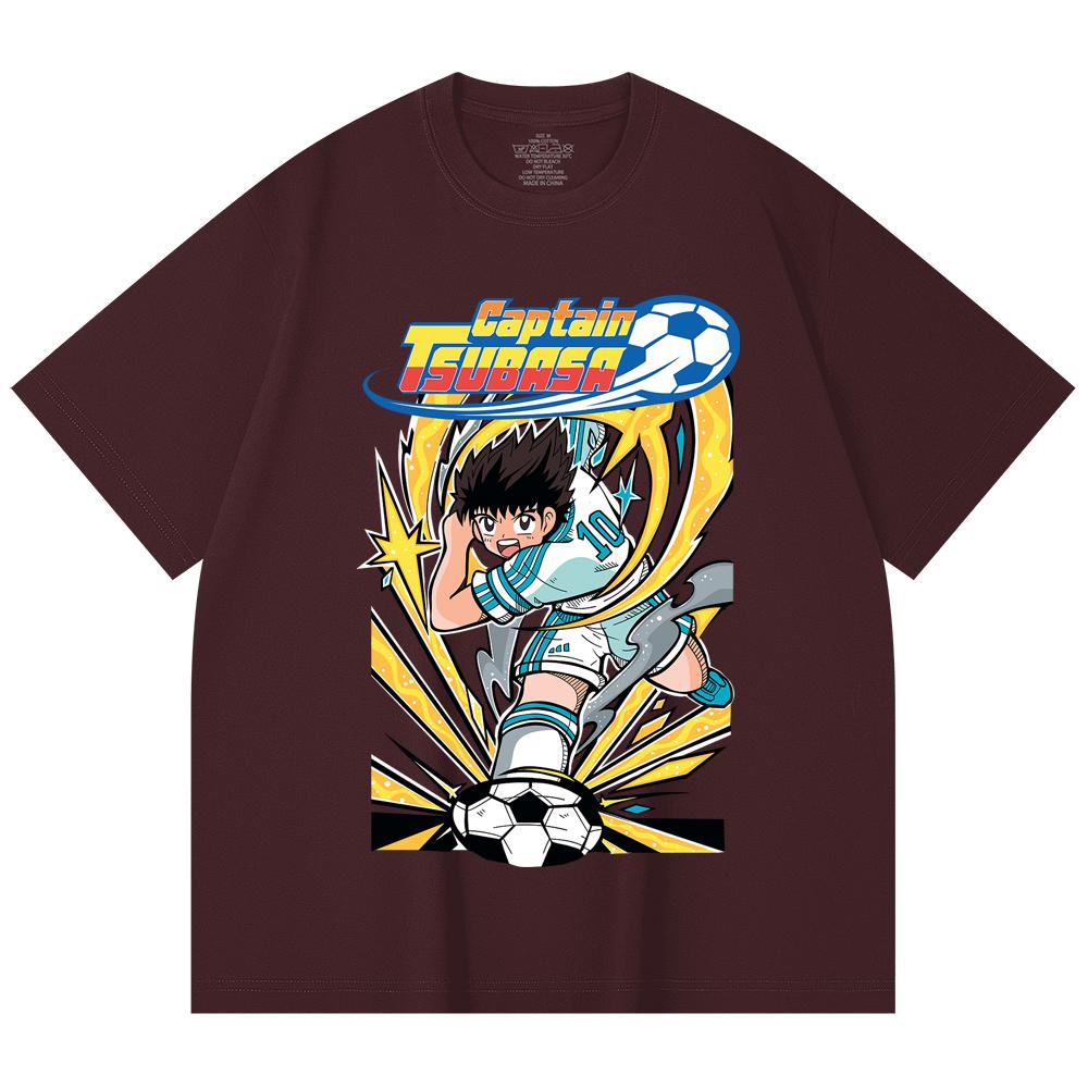 230 Gsm 100% Cotton Captain Tsubasa V1 Print Unisex Heavy Cotton T Shirt