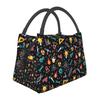 STEM Icons Pattern Science Engineering Insulated Lunch Bag for School Bento Storage Food Boxes Cooler Thermal Lunch Box Tote