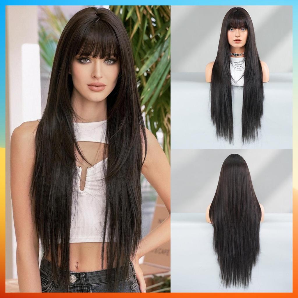 European Wig Women's Fashion Long Wig With Bangs HW9172