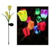 Stainless Steel Solar LED Light Waterproof Modern Lawn Lamp Creative Simulated Tulip Rose Flower Lamp Christmas