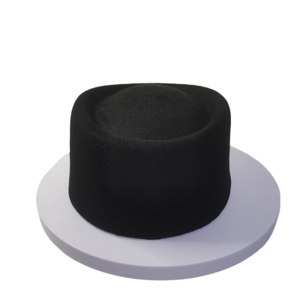 Hard Dome Stage Performance Hat Formal Millinery Berets New Pillbox Hat  for Party