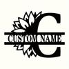 Metal Tulip Monogram Wall Art Custom Last Name Sign Housewarming Gift Personalized Metal Decor