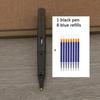 1Pc Ballpoint Pen + 8 Refills Black Blue Red Ink Gel Pen Bullet Tip 0.5mm Rollerball Pen School Office Supplies Stationery Pen