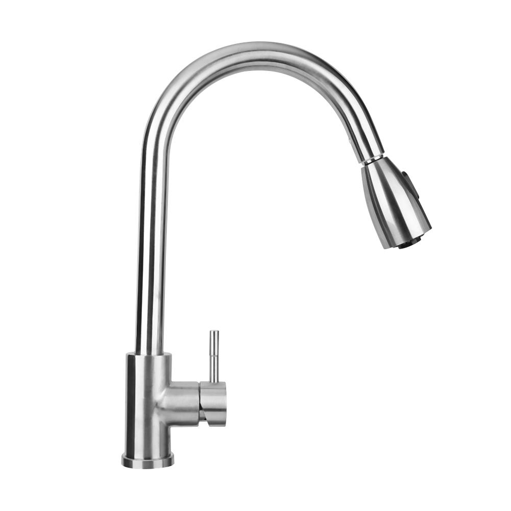 G1/2in Edelstahl Pull out Kitchen Sink Wasserhahn Kaltes Warmwasser Wasserhahn Küchenzubehör