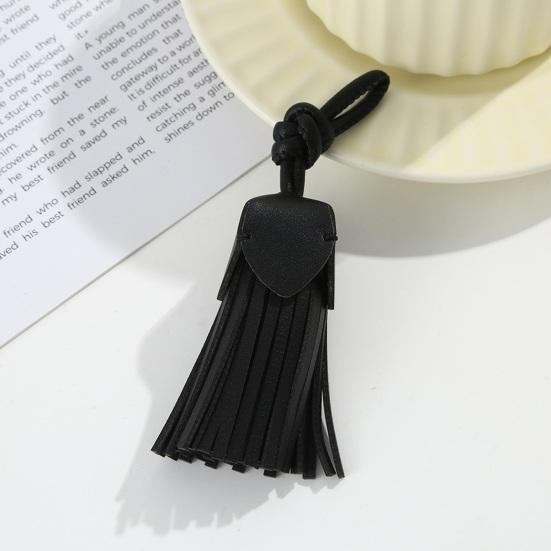 Fusk Läder Tofs Hängande Prydnad DIY Hantverk Tillverkning Vintage Tofs Hänge Väska Plånbok Bil Nyckelring Skolväska Hängande Dekoration