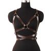 Fashion Women's Pentagram Belt PU Leather Punk Body Chain Slingback Black Costume