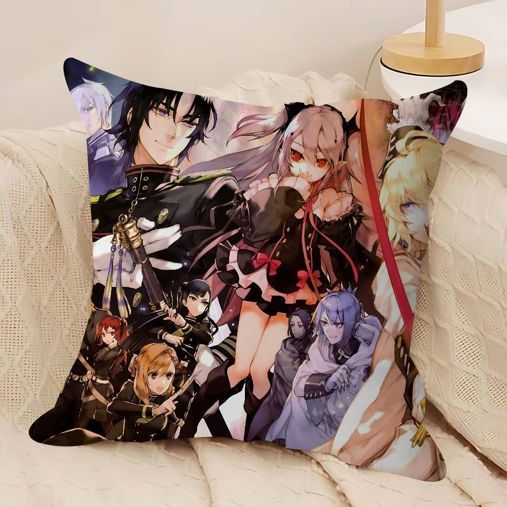 Anime Seraph-of-The-End Pillow Cover Sofa Cushion Cover Home Room Decoration Children Gift