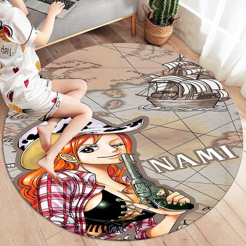 Nami Round Area Rug Carpet Rug For Living Room Bedroom Sofa Playroom Decor Nonslip Floor Mat