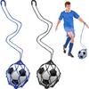 2 Stück Fußball-Kicktrainer Spielzeug, Solo-Fußball-Jonglier-Trainingsgerät mit Rückprallnetz für Jugendliche und Erwachsene, Outdoor-Aktivitäten