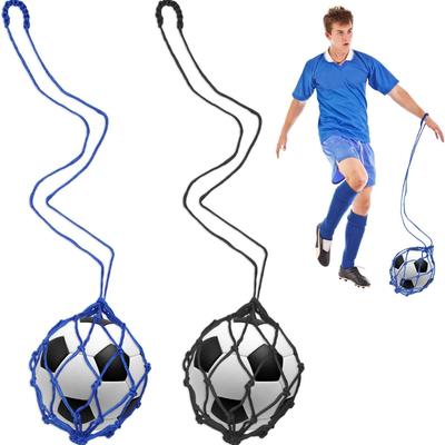 2Pcs Soccer Kick Trainer Toy, Solo Football Juggling Training Equipment with Return Net  for Youth Adults, Outdoor Activities
