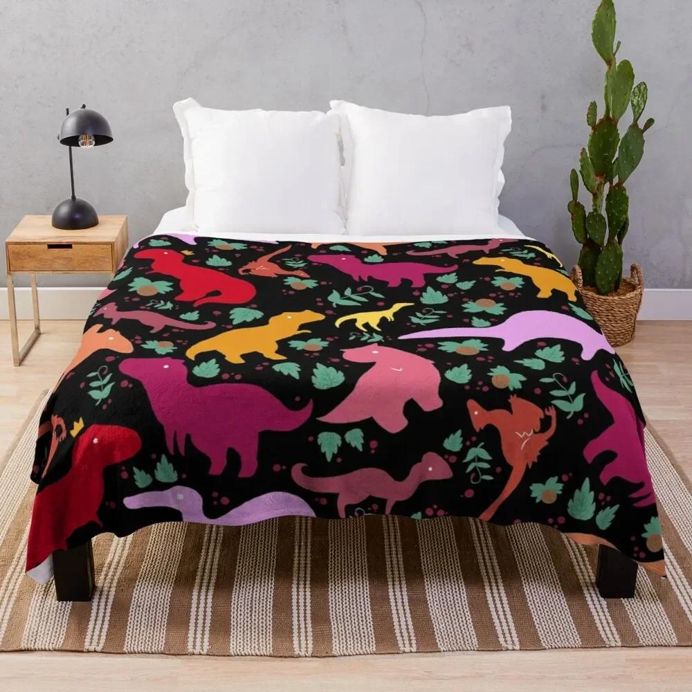 Manta de Jantar Desenho Animado Dinossauro Macia Leve Durável Aconchegante Cama Sofá Viagem Acampamento Manta de Pelúcia para Crianças Adolescente Adulto