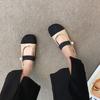 New Elegant Mary Janes Flats Shoes Women Black Buckle Strap Shallow Casual Ballet Shoes Ladies Spring Autumn Canvas Loafers