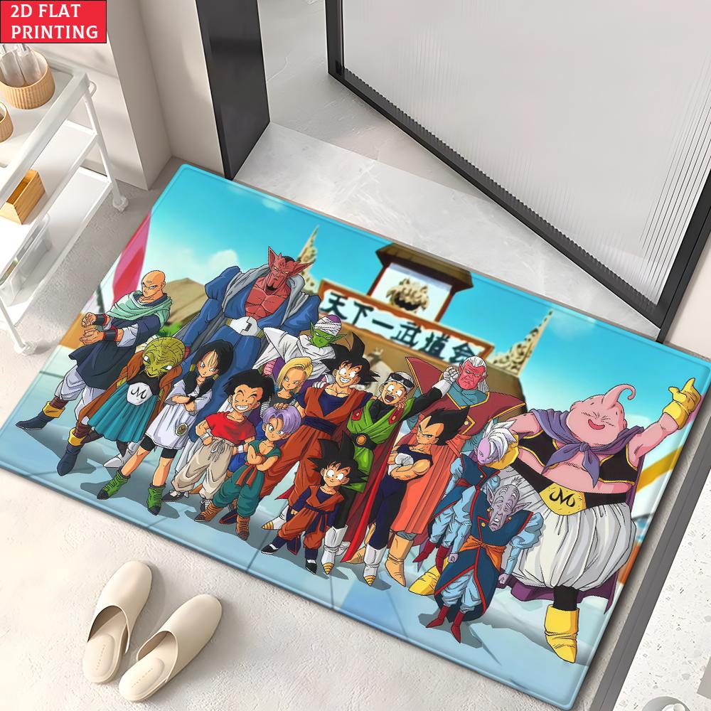 Anime Martial Arts Tournament Doormat,2D Print Absorbent Floor Mat,Entrance Rug for Bathroom Living Room Kitchen Home Decor Gift