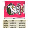 Buldak Ramen Chicken Flannel Blanket Autumn  Super Warm Throw Blanket for Kids Living Room Pattern Bedspread Sofa Bed Cover