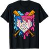 Camiseta de Baseball Baseball Boys com Gotejamento de Sorvete(1)