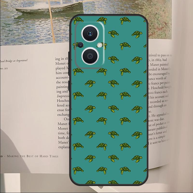 Schutzhülle mit Meeresschildkröten-Motiv für OPPO Reno 13F, 11F, 12F, 14F, 11, 12, 13, 14 Pro, 7, 8 Lite und OPPO Find X6, X5, X8, X9 Pro