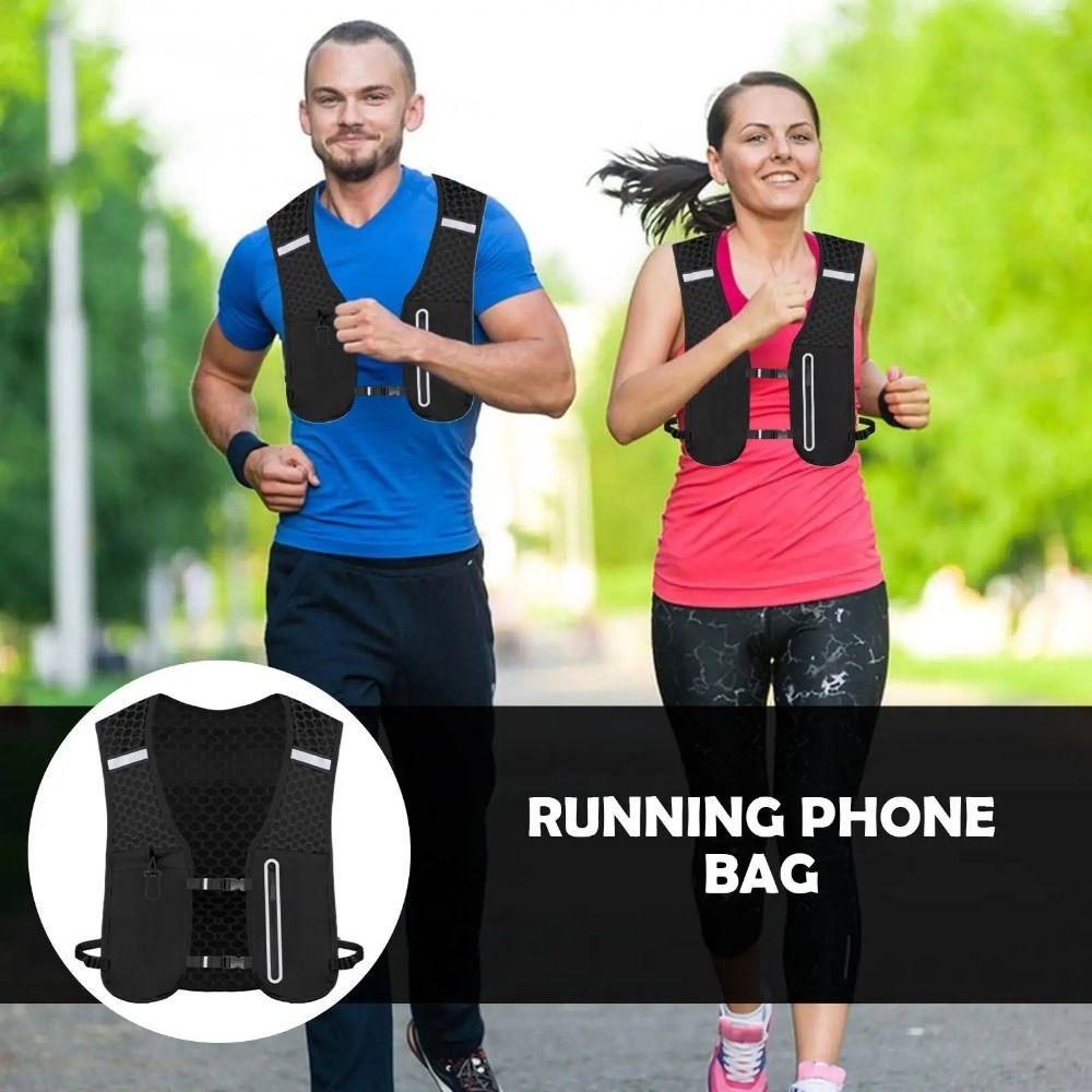 Reflective Reflective Running Vest Pack 2L Water Chest Pack  Outdoor Activities