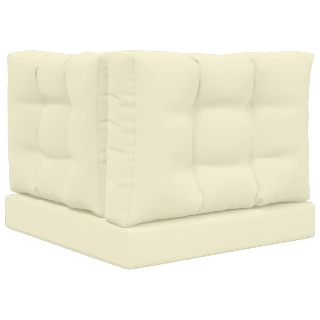 Outdoor Sofa Cushions 3 Pcs Cream Polyester