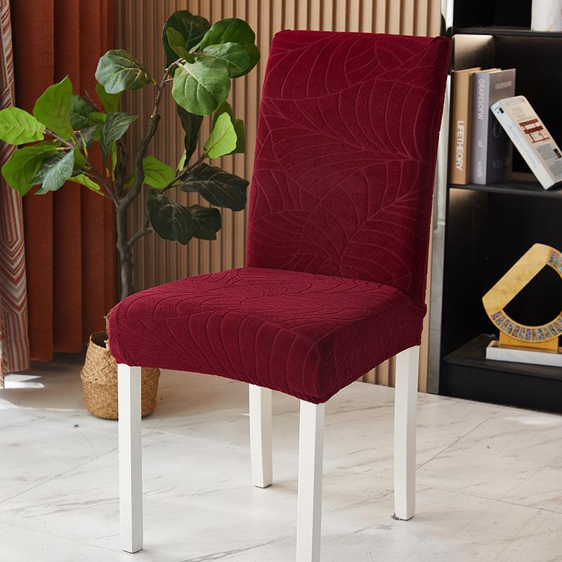 Embossed Fleece Thickened Chair Cover Fabric All-Inclusive Four-Season Hotel Restaurant Hotel Elastic Chair Cover Chair Cover