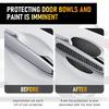 gunhunt 8 PCS Door Handle Scratch Protectors, Carbon Fiber Handle Cover Anti Scratch Stickers, Door Handle Cups Protective Film Bowl Sticker (Black)
