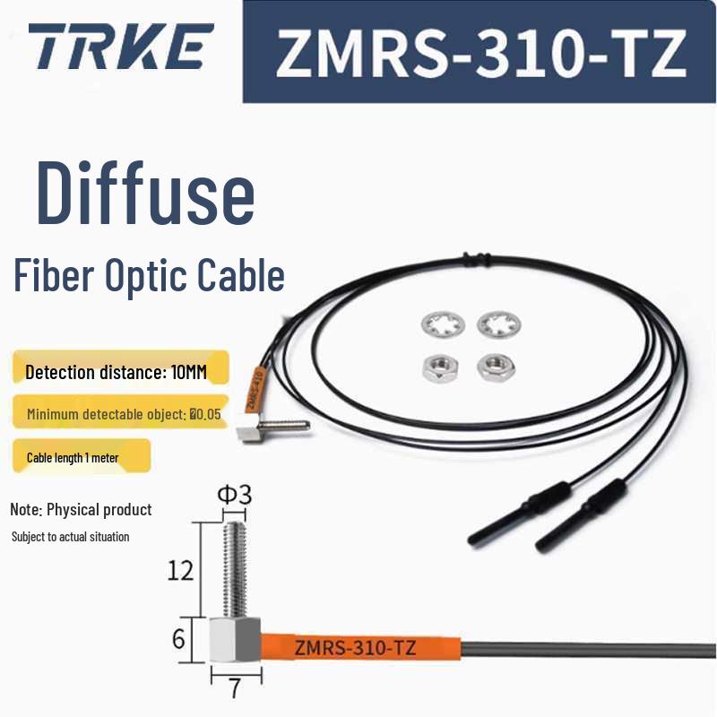 Dual Display Fiber Optic Amplifier M4M6 with Diffuse Reflection Sensor and Photoelectric Switch Fiber Optic Cable