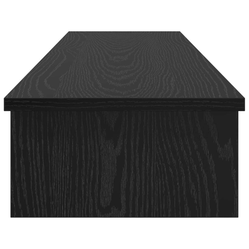 Monitor Stand Black Oak 100 X 27 X 15 Cm Engineered Wood