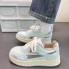 Women's Versatile 2025 Spring/Autumn Thick-Soled Fashionable White Shoes - Perfect with Skirts, Cute Board Shoes