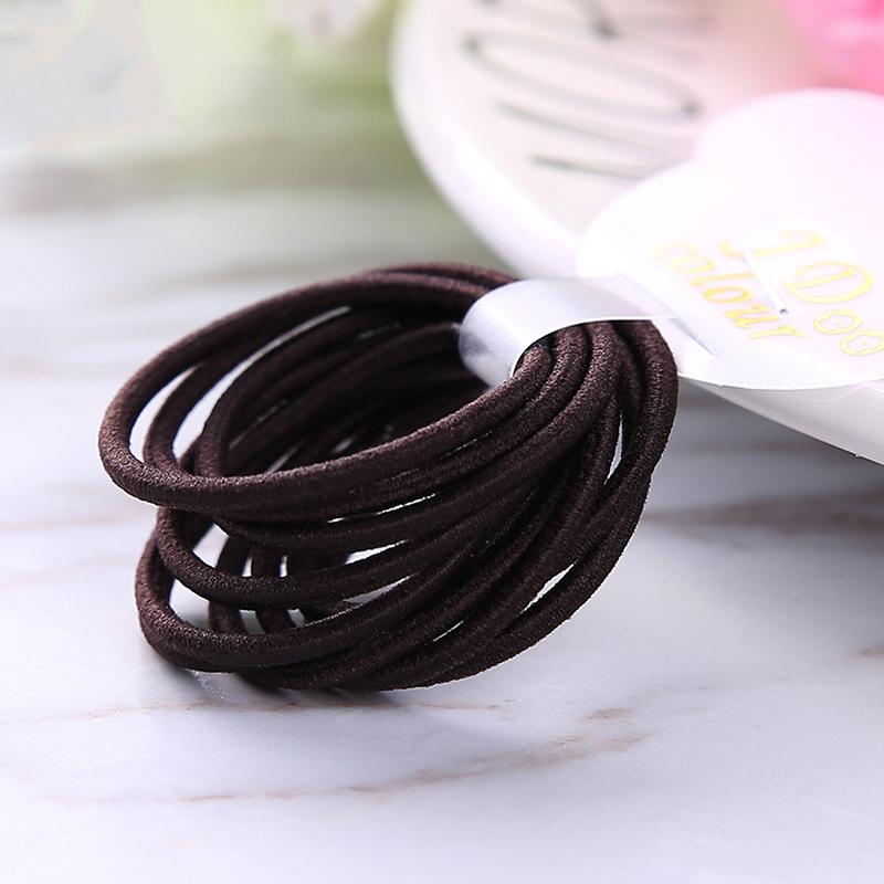 100PCS/bags  2mm Diameter 3cm  Kids Nylon Elastic Hair Bands Ponytail Holder Rope Elasticity Hair Ties for DIY Hair Accessories