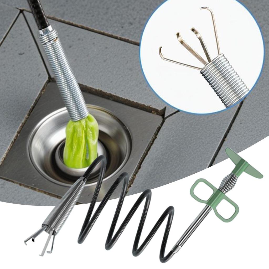 4-Claw Drain Snake Cleaning Tool Sewer Unclogging Supplies for  Bathtub Washbasin Toilet Kitchen Drain Cleaner