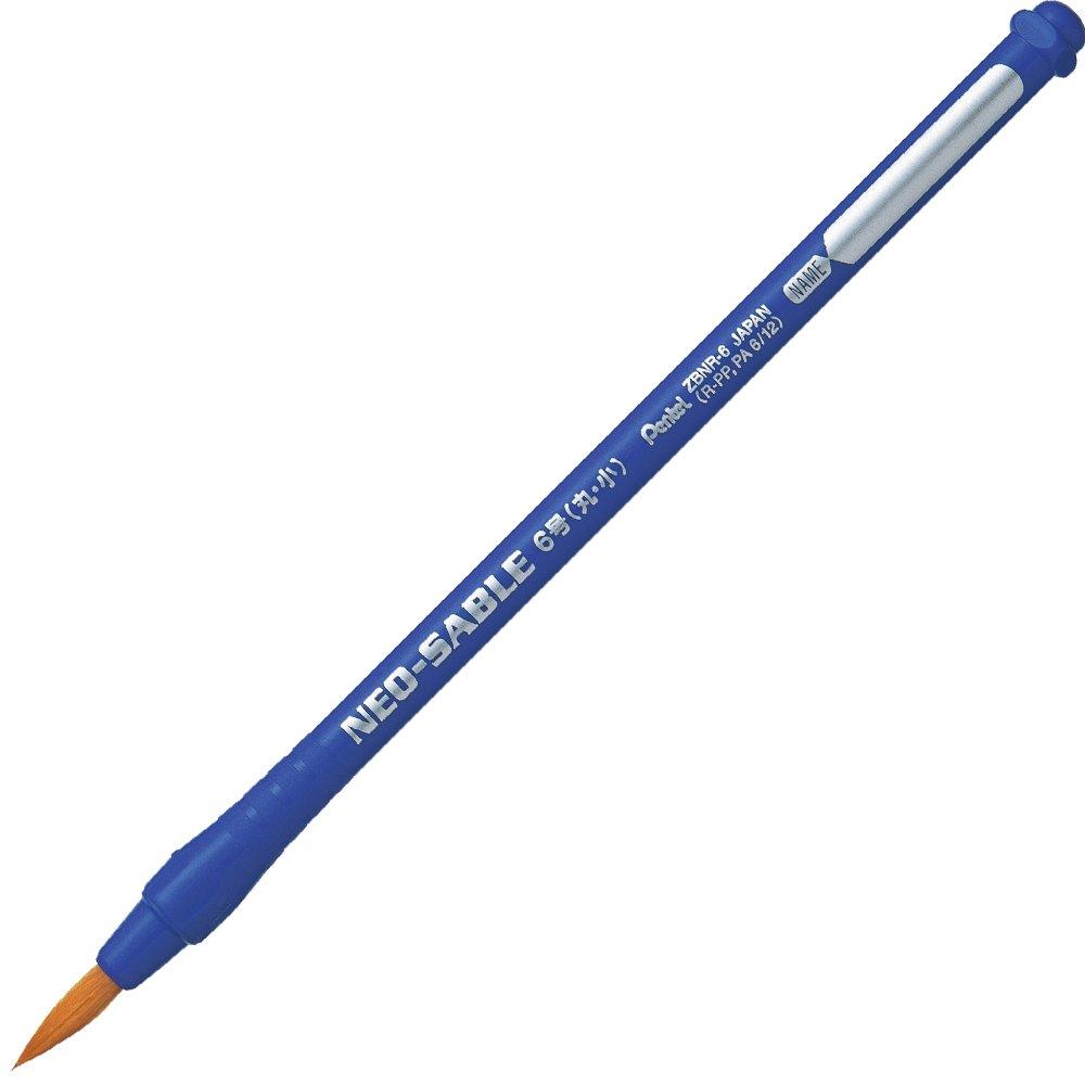Кисть Pentel Neo Sable Круглая Размер XZBNR-6, 6, 5 шт.