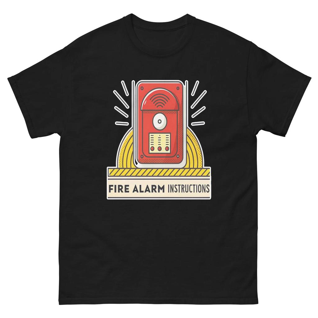 Feueralarm Anweisungen Hotel Artikel Reise Motel T-Shirt