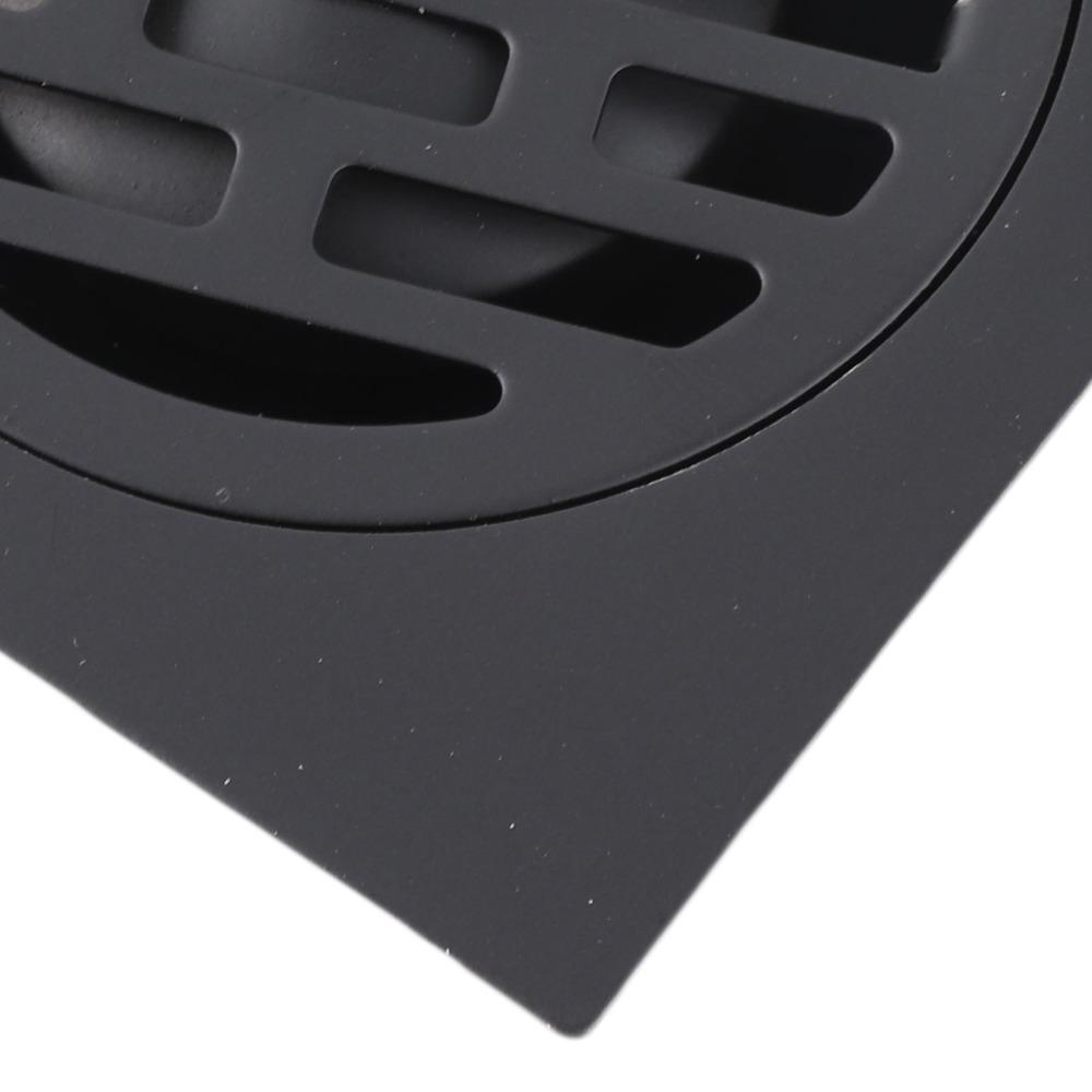 Odor Proof Shower Drain Black Bathroom Drain Easy Installation Floor Drain Kitchen