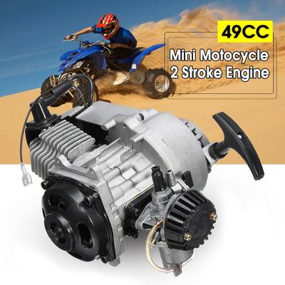 Pull Start Förgasare Transmission Luftfilter Komplett Motor 49cc För Motorcykel 2-takts Mini Pit Dirt Bike