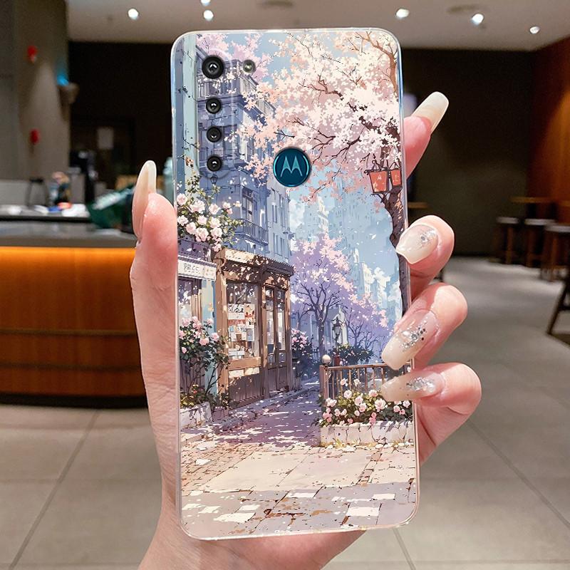 For Motorola Moto G8 Power Soft TPU Clear Shell Unique Cute Painted Casing For Motorola Moto G8 Power Lite Anti-scratch Cover