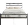 5ft King Bed Frame With Headboard And Footboard Metal Platform Bed Frame With 32 Cm Underbed Storage Black