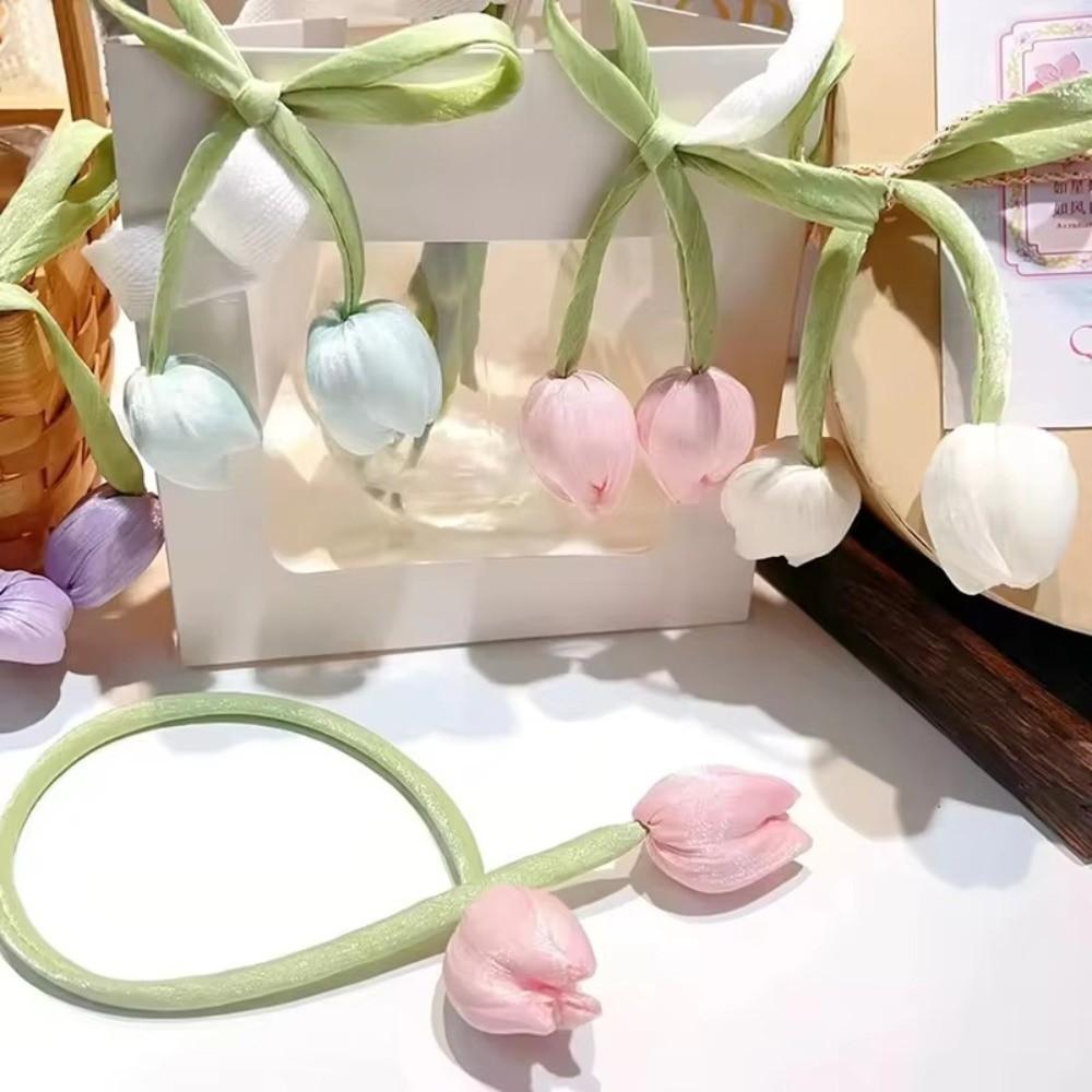 5Pcs Set Gift Wrapping DIY Baking Decoration Lace-up Hair Cord Accessories Tulip Curtain Straps