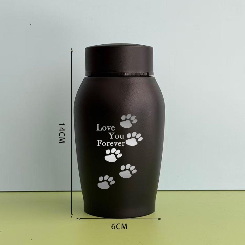 Stainless Steel Pet Cremation Urn for Ashes - Memorial Jar for Cats, Dogs, and Pets