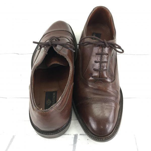 GROSVENOR Leather Balmoral Shoes [9.5/27.0-27.5/Brown] Goodyear Dress Shoes(USED)