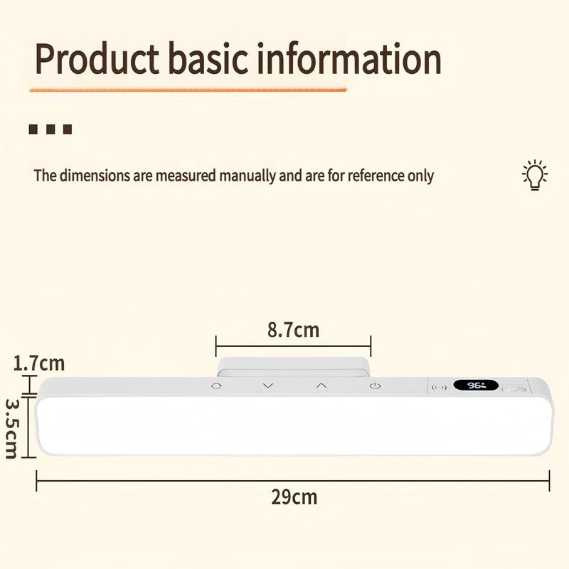 Tischlampe, LED-Schreibtischlampe, wiederaufladbar, USB, zum Aufhängen, magnetisches Licht, Leselicht, Bürozubehör für Schreibtisch, Schlafzimmer, Nachttisch